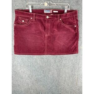 Y2K Old Navy Womens Velvet Mini Skirt Ultra Low Waist Stretch Size 16